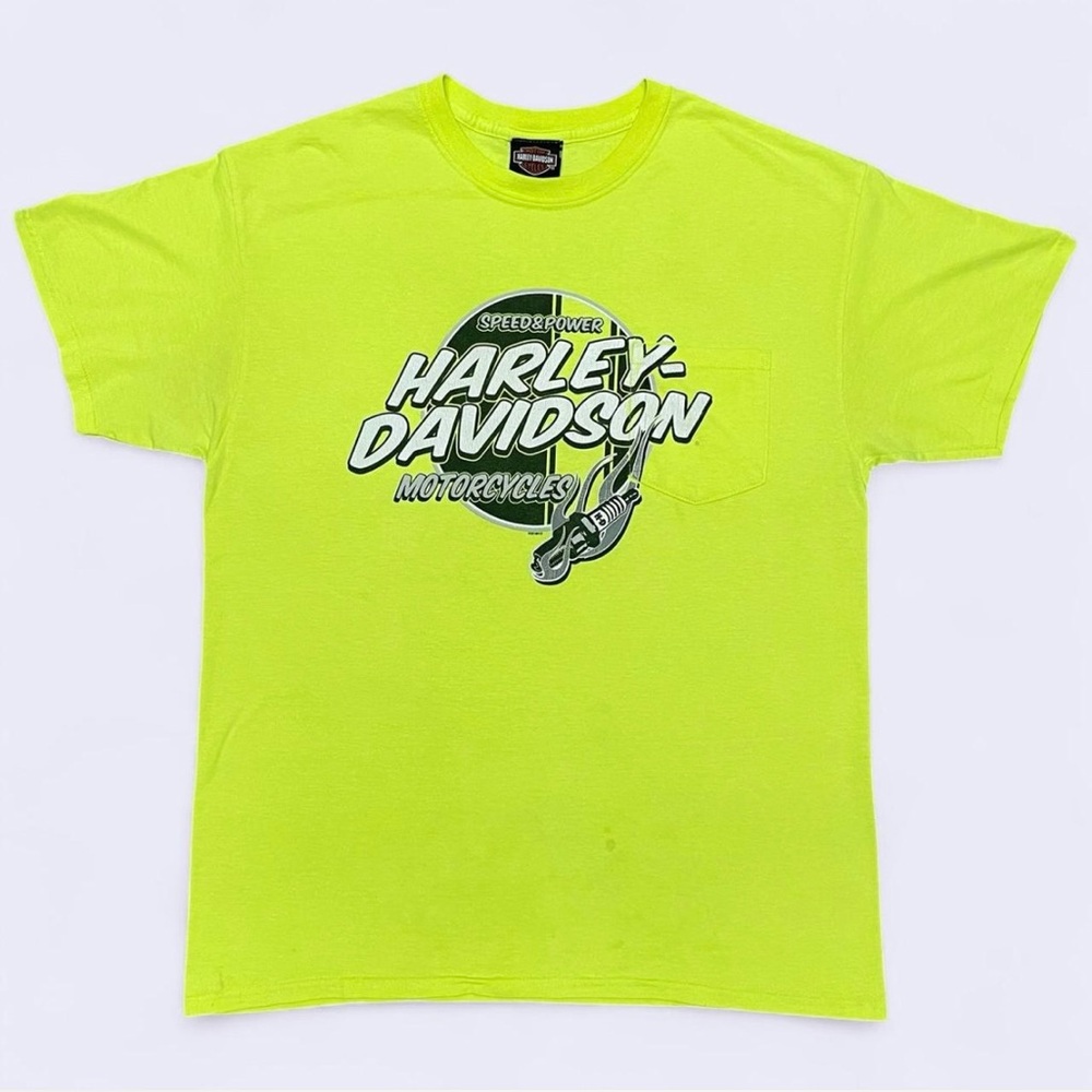 Harley-Davidson Men's Ignite Chest Pocket Short Sleeve Tee Sz Large